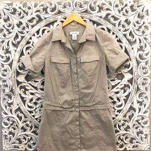 Safari style shirt dress